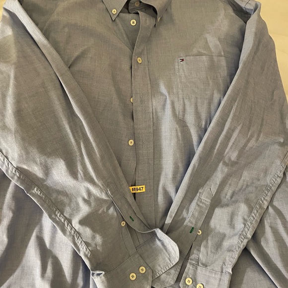 Tommy Hilfiger Mens dress shirt XXL worn once and was dry cleaned.Nice blue tone - Picture 4 of 4